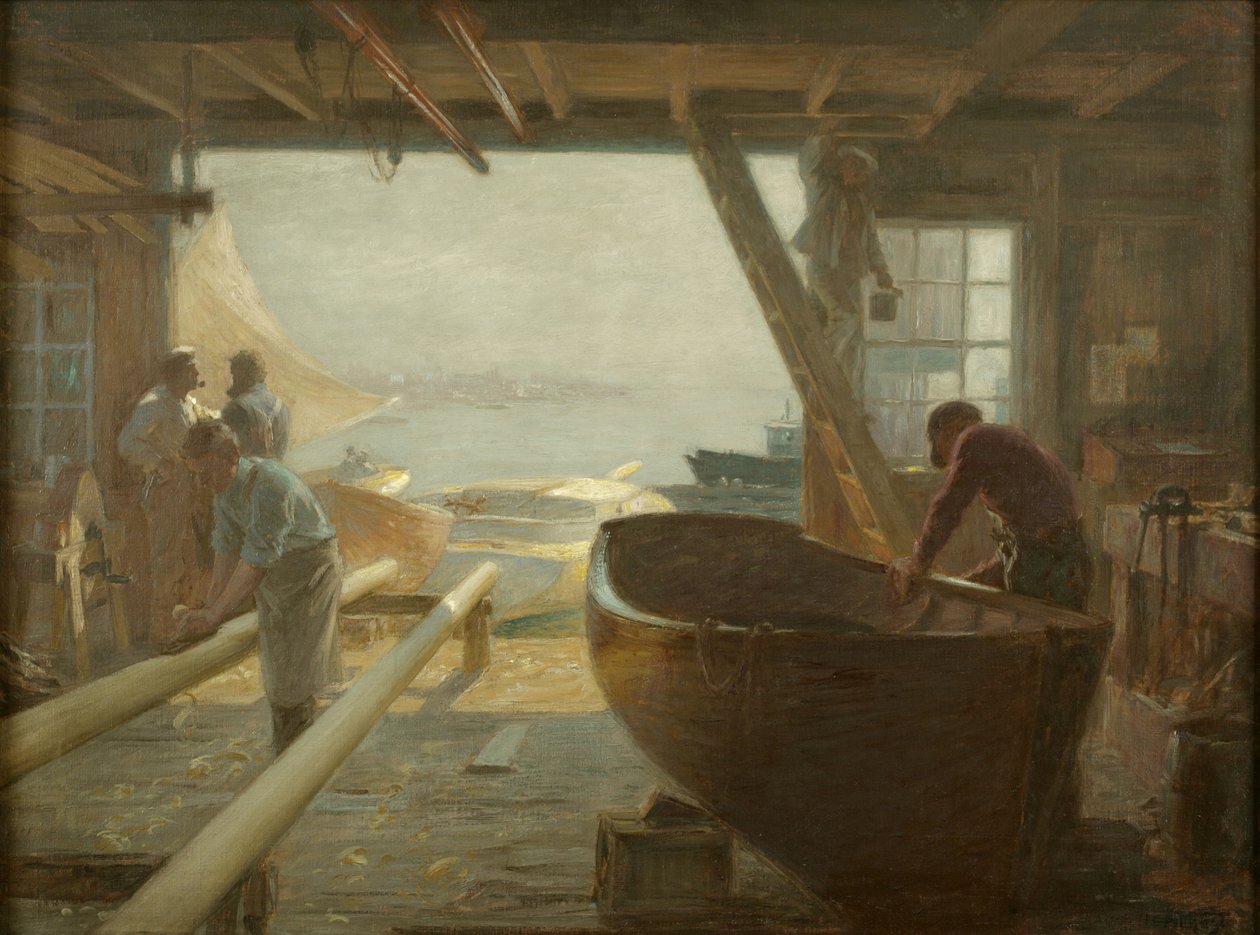 Budowniczowie łodzi autorstwa Edward Henry Potthast