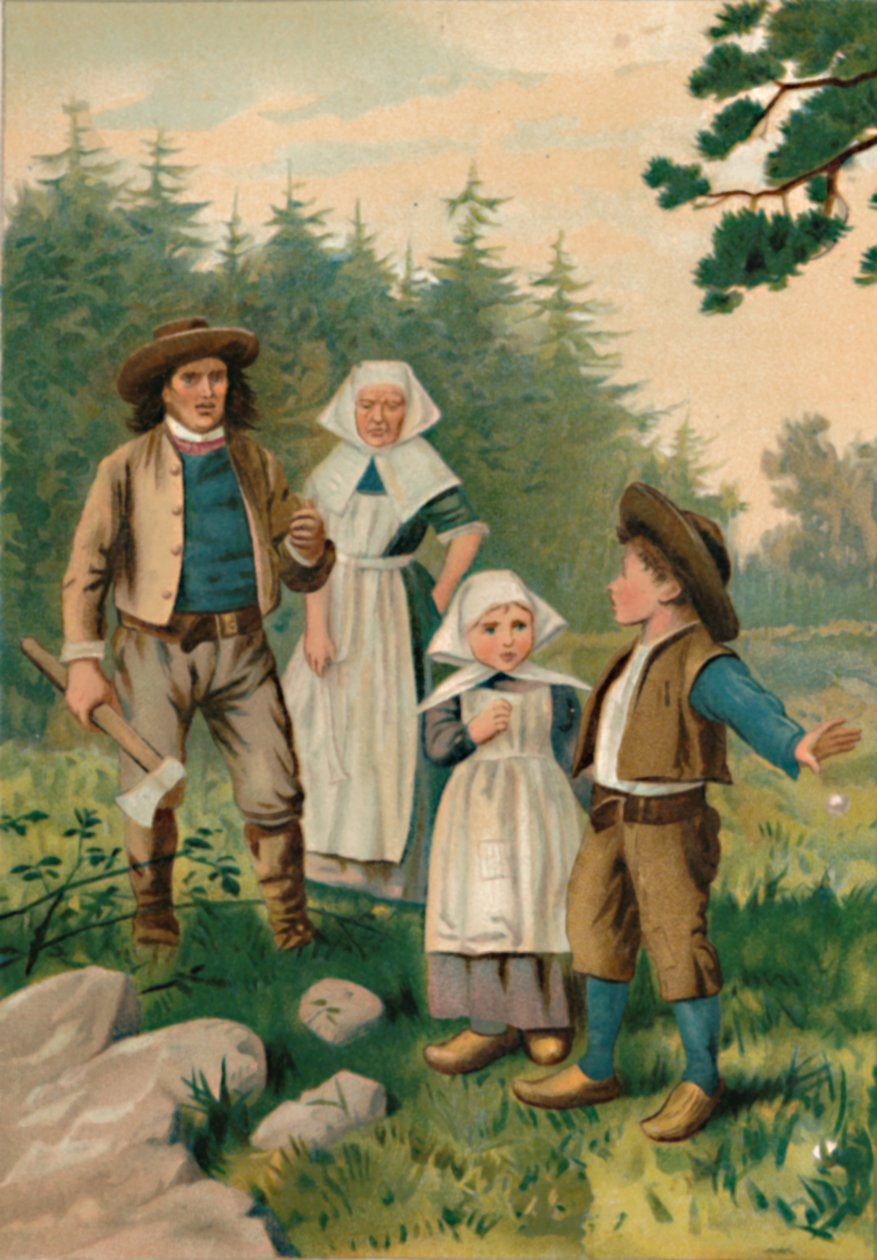 Drwal i jego dzieci, 1901 autorstwa Edward Henry Wehnert