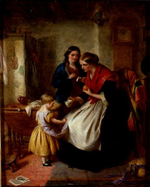 Namawianie (olej na panelu) autorstwa Edward Hughes