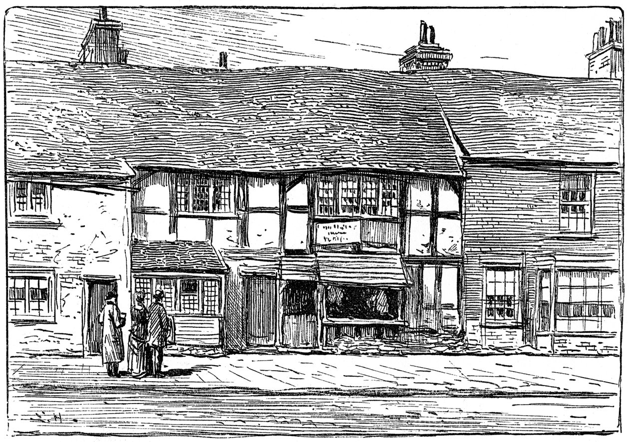 Miejsce urodzenia Szekspira przed renowacją, Stratford-upon-Avon, Warwickshire, 1885. autorstwa Edward Hull