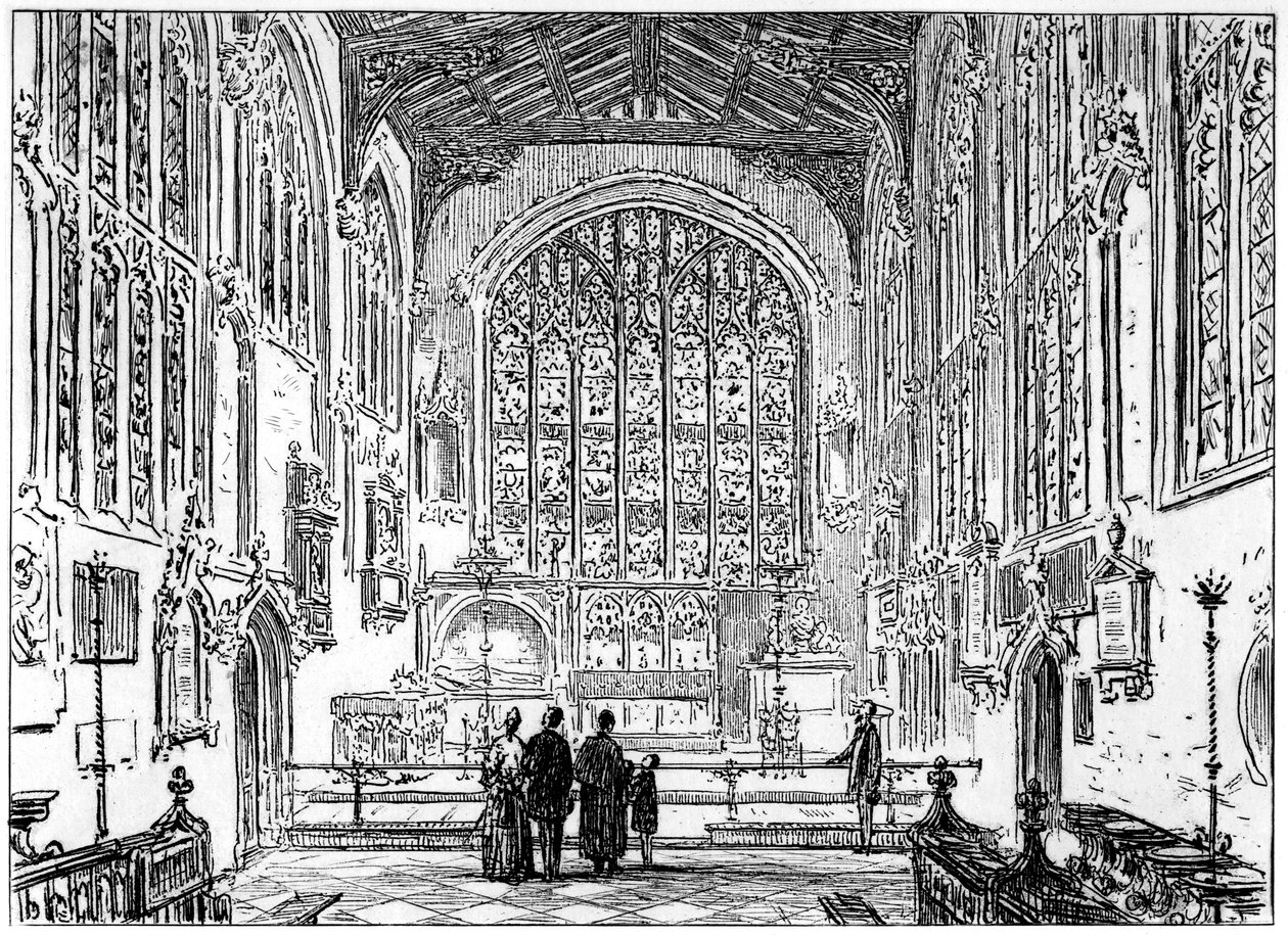 Prezbiterium kościoła Stratford, Stratford-upon-Avon, Warwickshire, 1885. autorstwa Edward Hull