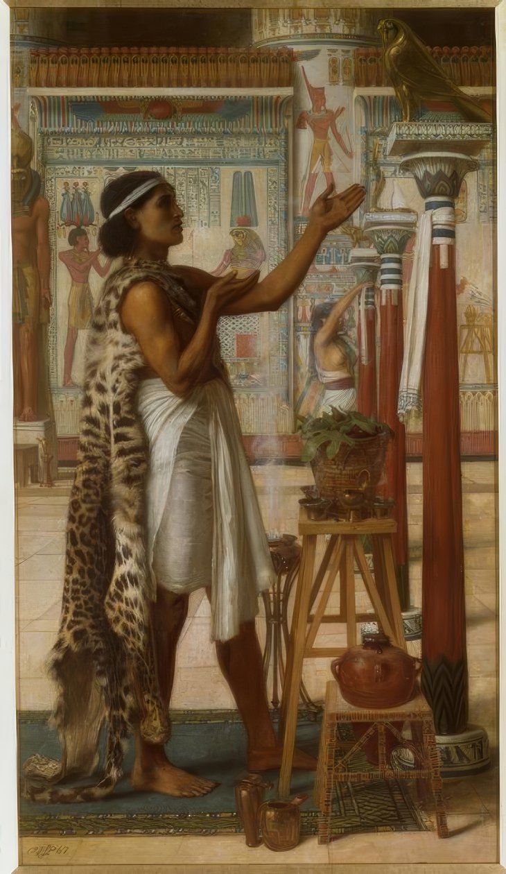 E.J Poynter, Adoracja Ra / obraz, 1867 autorstwa Edward John Poynter