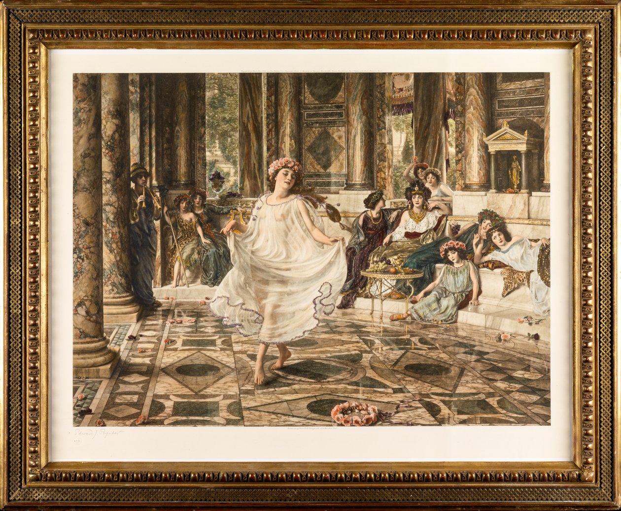 Taniec grecki (fotograwiura ręcznie kolorowana) autorstwa Edward John Poynter