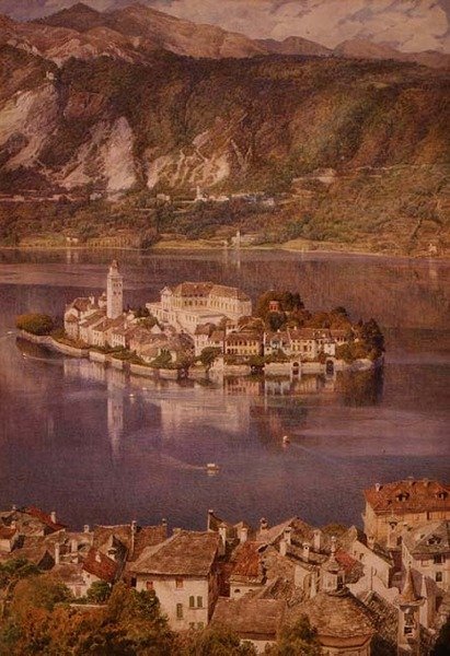 Wyspa San Giulio, Jezioro Orta autorstwa Edward John Poynter