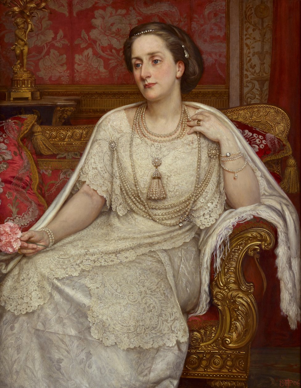 Portret Lady Edith, żony Henryka, 7. księcia Northumberland autorstwa Edward John Poynter