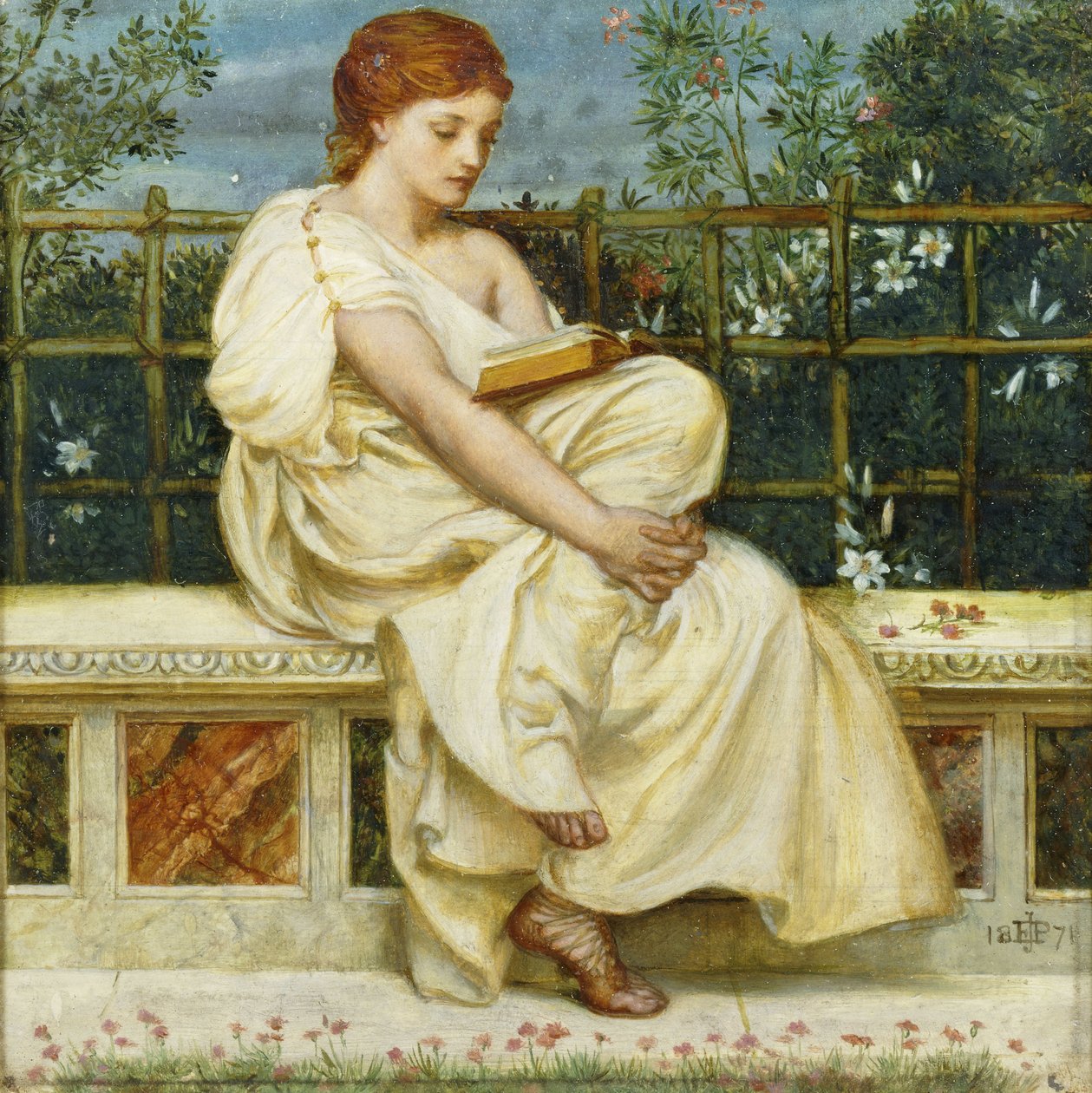 Czytanie, 1871 autorstwa Edward John Poynter