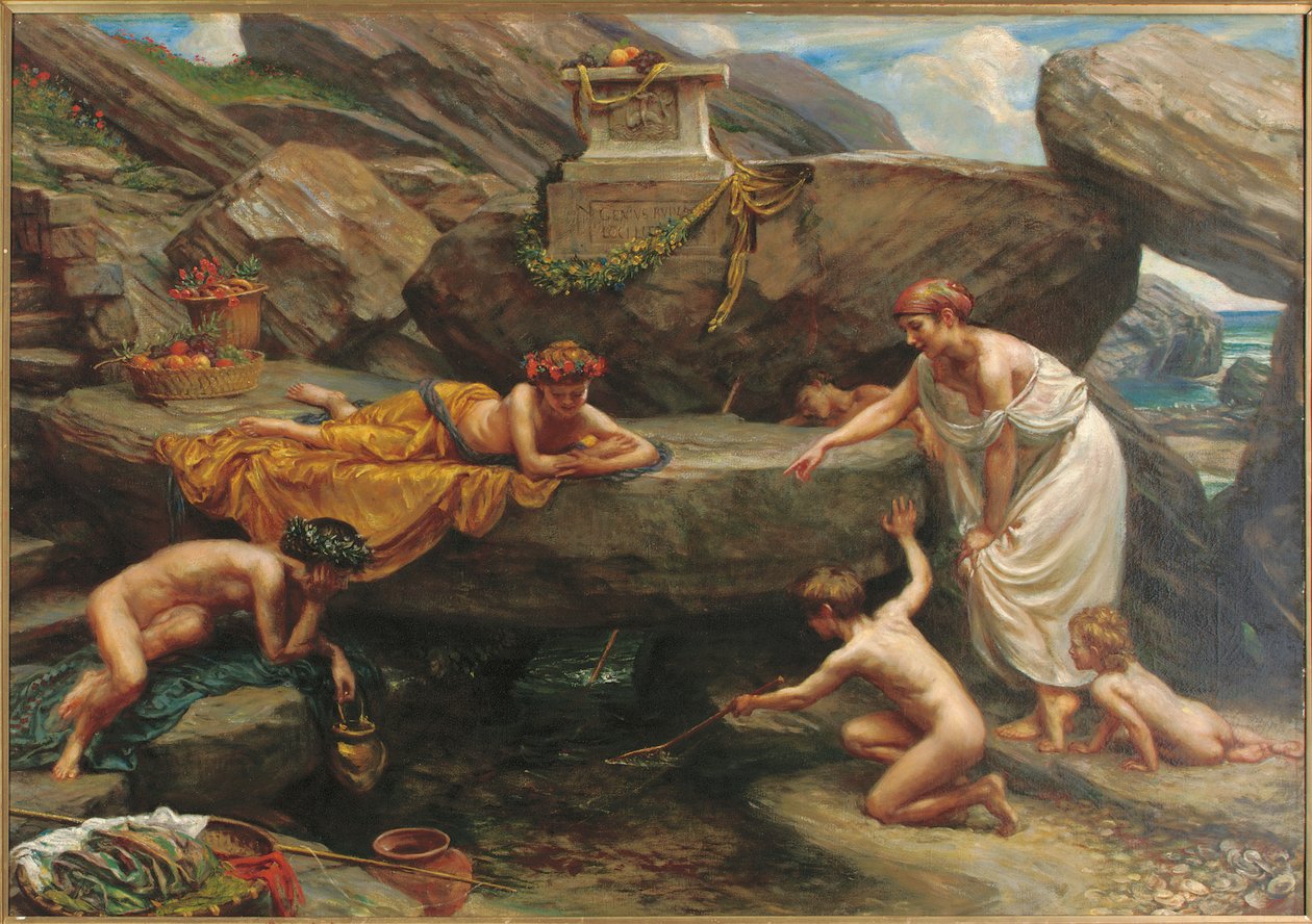 Cuda głębin: sielanka autorstwa Edward John Poynter