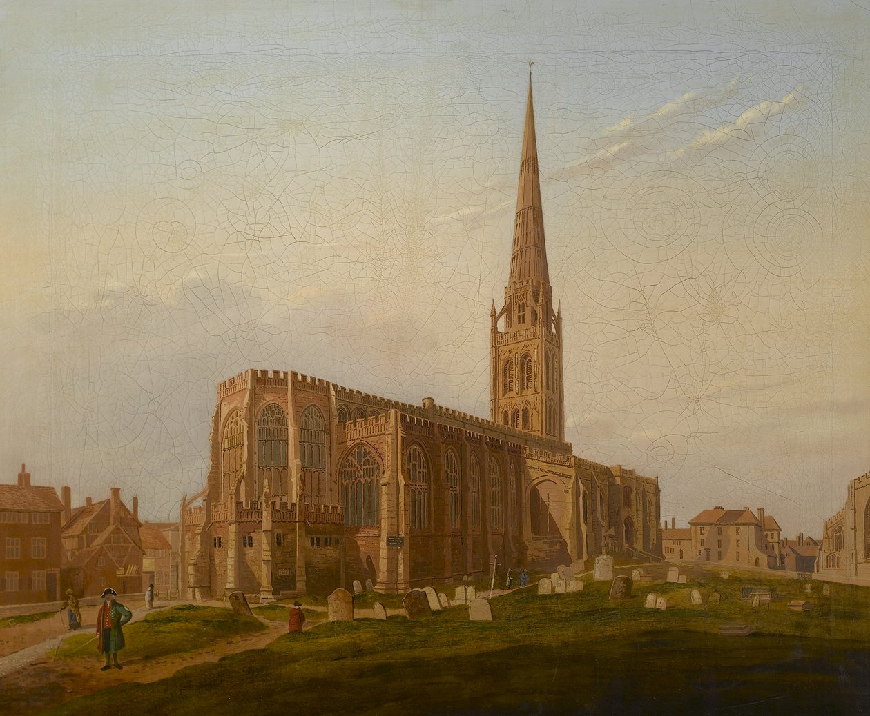 Kościół św. Michała w Coventry, c.1824 autorstwa Edward Junior Rudge