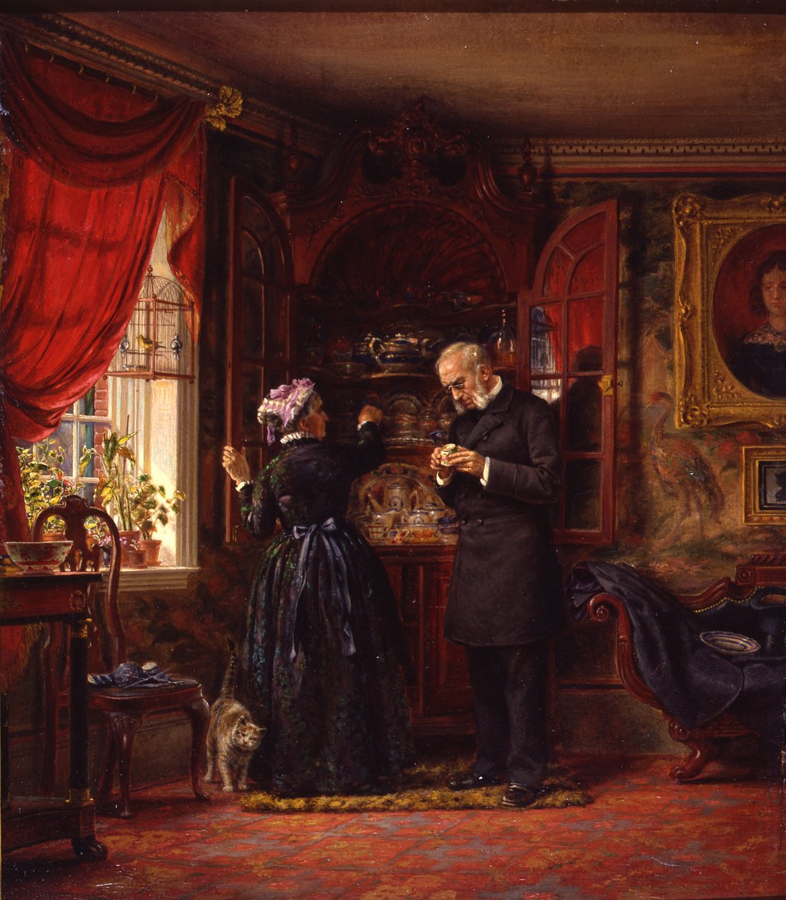 Miłośnik starych Chin, 1880 (olej na desce akademickiej) autorstwa Edward Lamson Henry