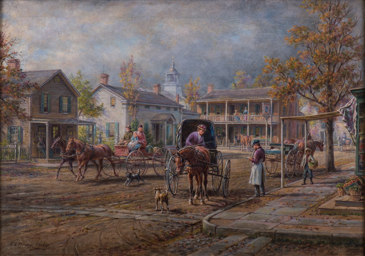 Ulica Wiejska, 1916 autorstwa Edward Lamson Henry