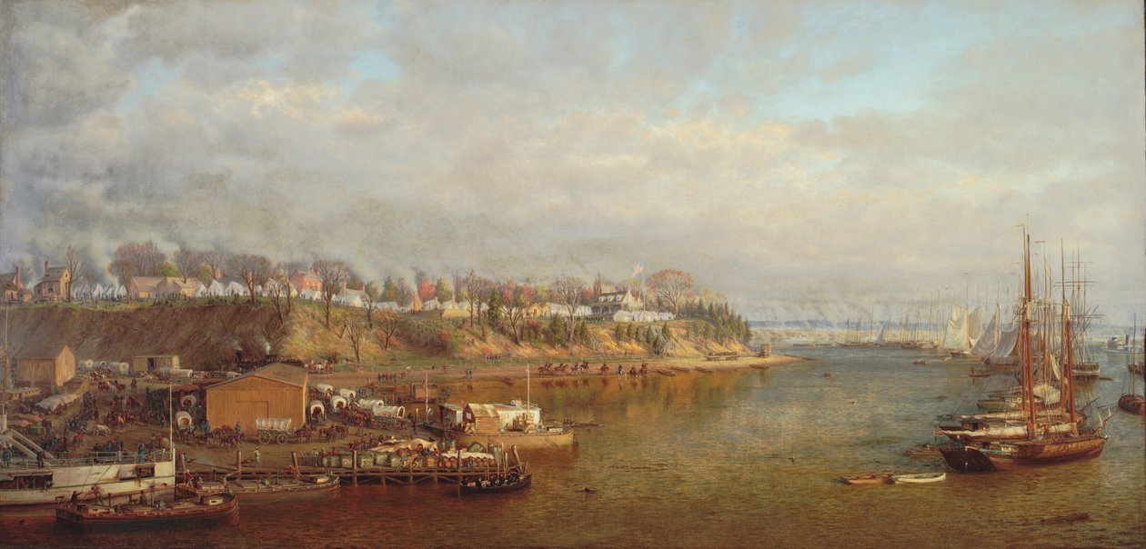 City Point, Virginia, siedziba General Grant, 1873 autorstwa Edward Lamson Henry