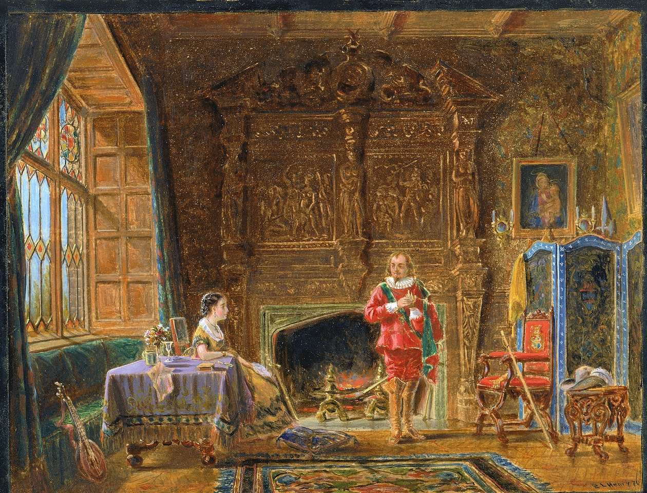 Wewnątrz autorstwa Edward Lamson Henry
