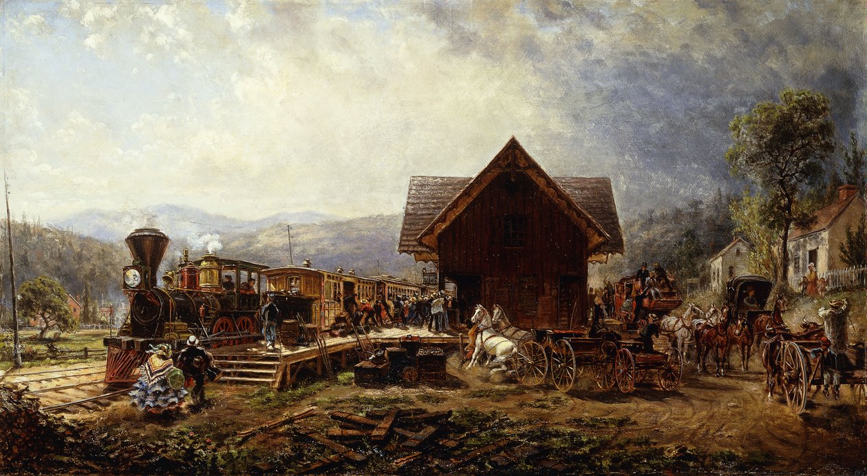 9.45 Zakwaterowanie, Stratford, Connecticut, 1864 autorstwa Edward Lamson Henry
