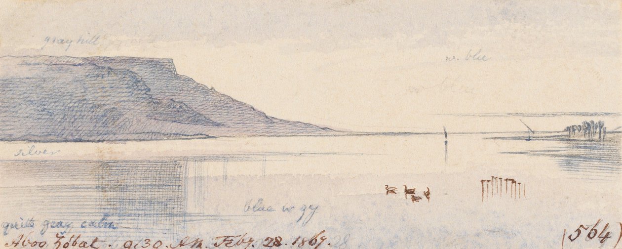 Aboo Zobat; godz. 9:30, 28 lutego 1867 r. (564) autorstwa Edward Lear