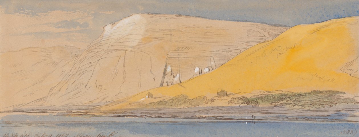 Abu Simbel, 10:30, 9 lutego 1867 r. (383) autorstwa Edward Lear