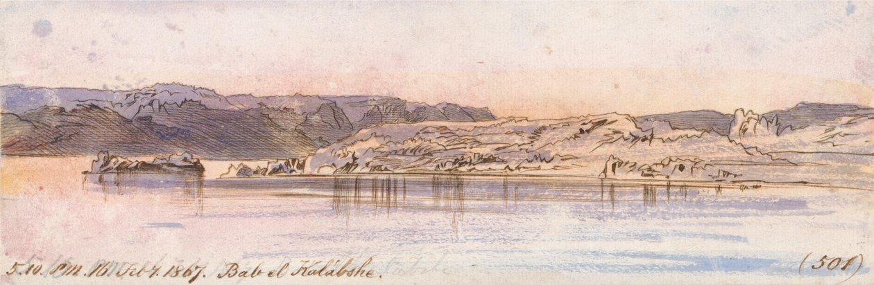 Bab el Kalabshe autorstwa Edward Lear