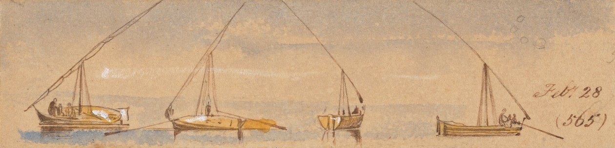Łodzie (dahabeah); 28 lutego [1867] (565) autorstwa Edward Lear