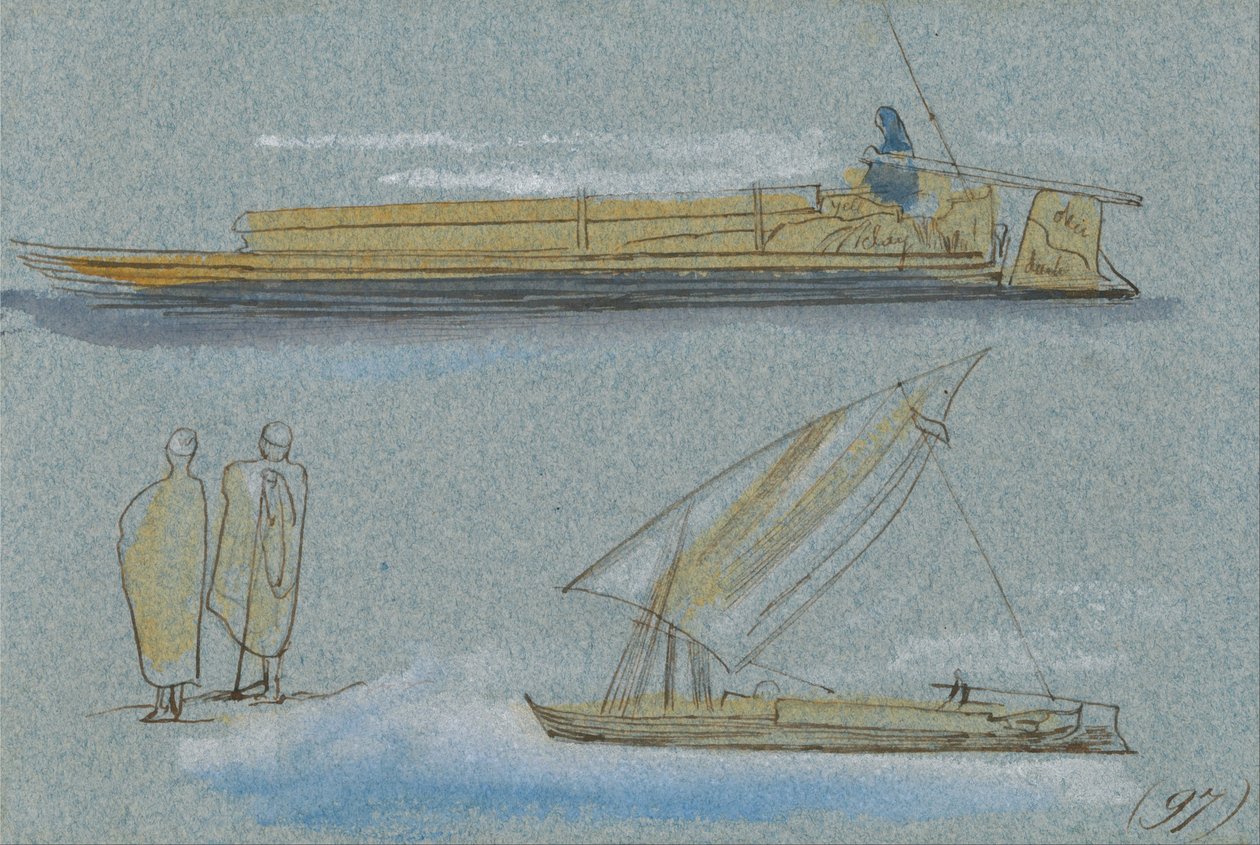 Łodzie na Nilu autorstwa Edward Lear