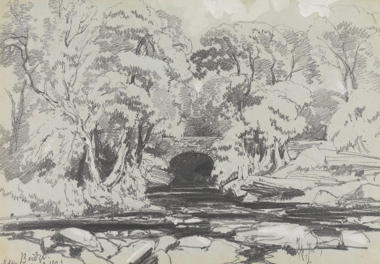 Calder Bridge autorstwa Edward Lear