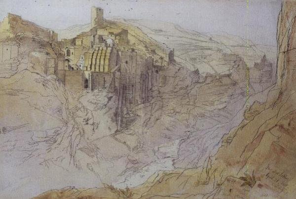 Dar Mar Sabbas, Palestyna autorstwa Edward Lear