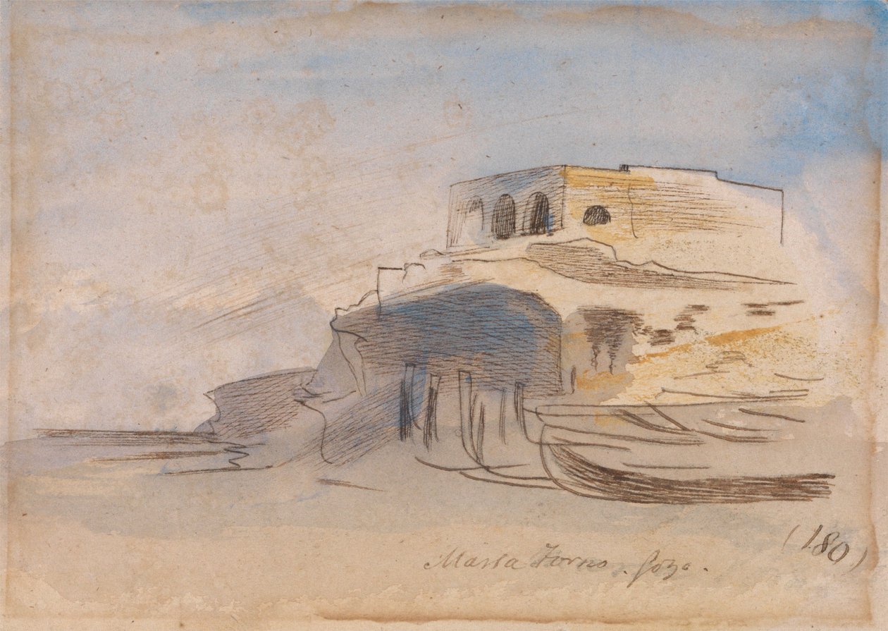 Edward Lear, Mass Oven, Gozo autorstwa Edward Lear
