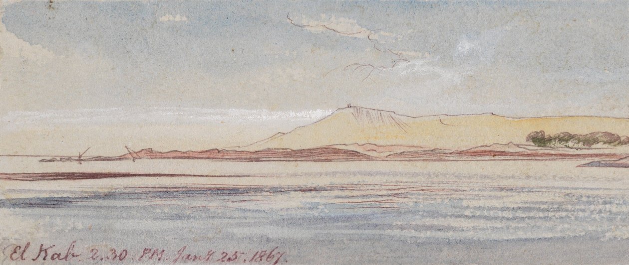 El Kab; godz. 14:30, 25 stycznia 1867 r. autorstwa Edward Lear