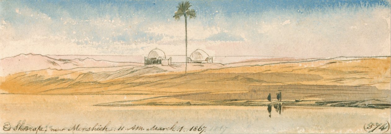 Es Shoorafa, w pobliżu Mensheeh autorstwa Edward Lear