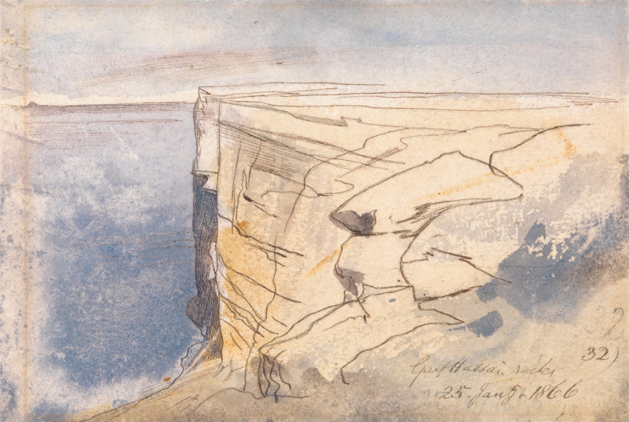 Garf Hassai, Malta autorstwa Edward Lear