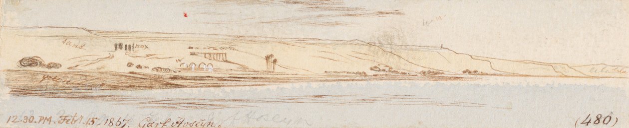 Garf Hoseyn; godz. 12:30, 15 lutego 1867 r. (480) autorstwa Edward Lear