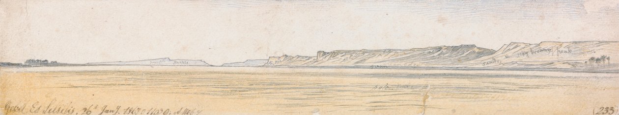 Gebel Es Silsilis autorstwa Edward Lear