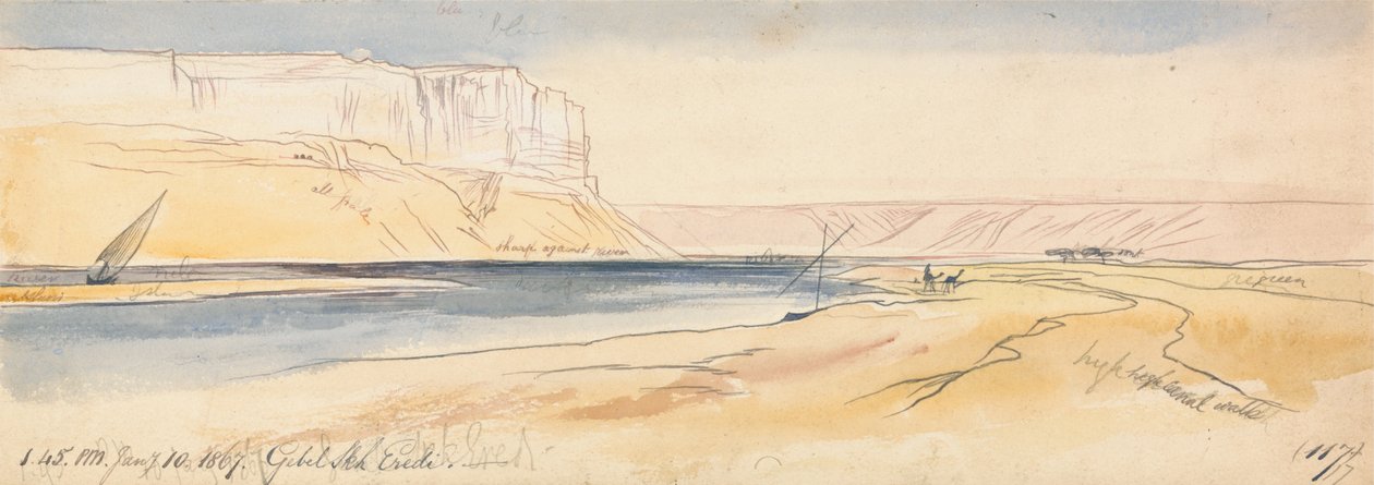 Gebel Sheikh Eredi autorstwa Edward Lear