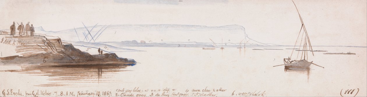 Spadkobiercy Gebel Sheikh z Gau el Kebir autorstwa Edward Lear