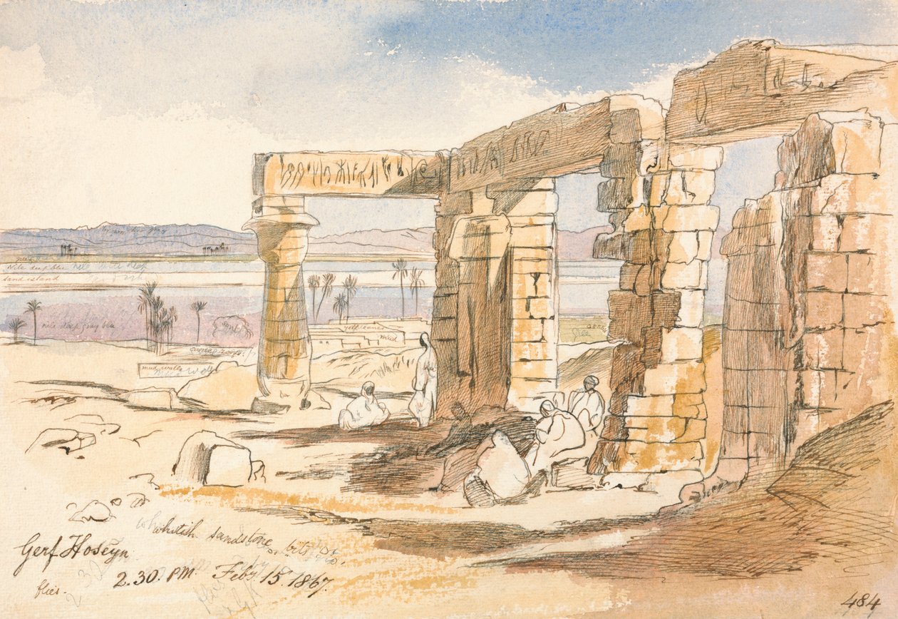 Gerf Hoseyn, 14:30, 15 lutego 1867 r. (484) autorstwa Edward Lear