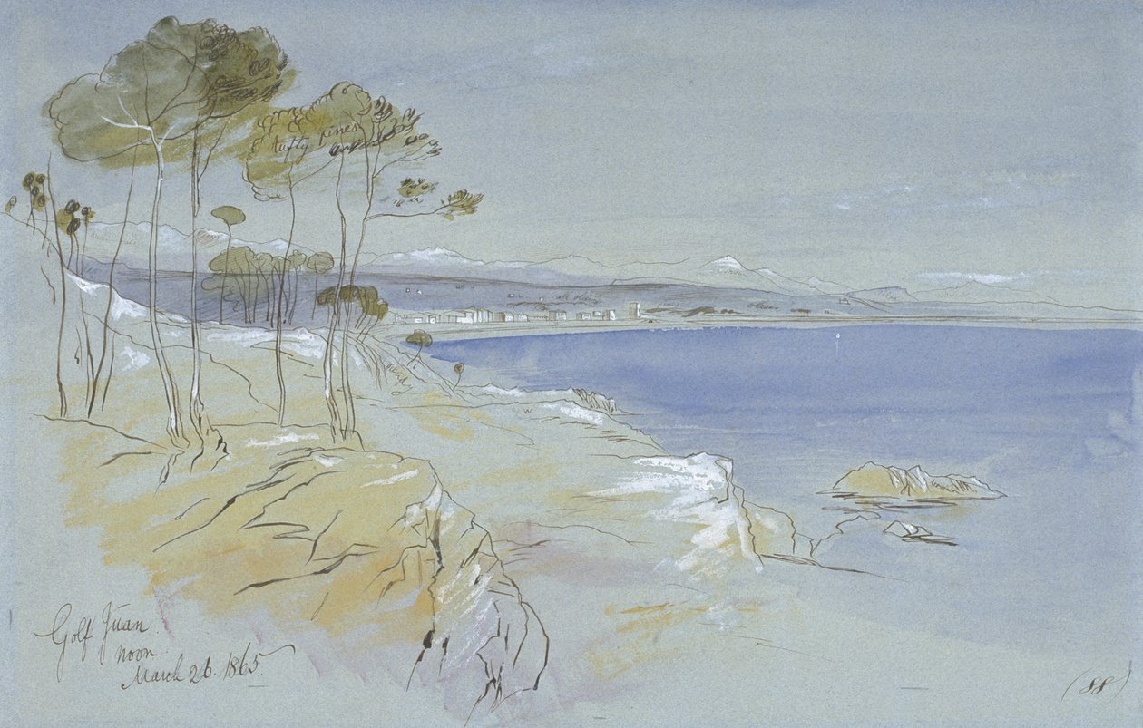 Golf Juan, południe autorstwa Edward Lear
