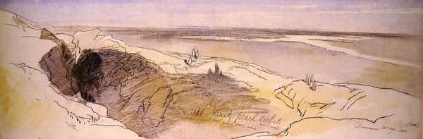 Na pustyni w pobliżu Damaszku autorstwa Edward Lear