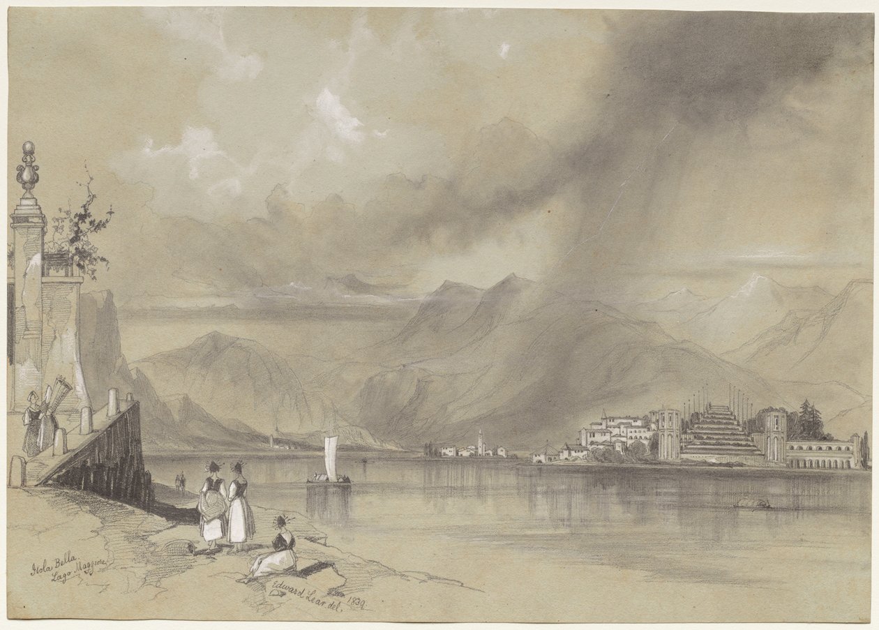 Isola Bella, Jezioro Maggiore autorstwa Edward Lear