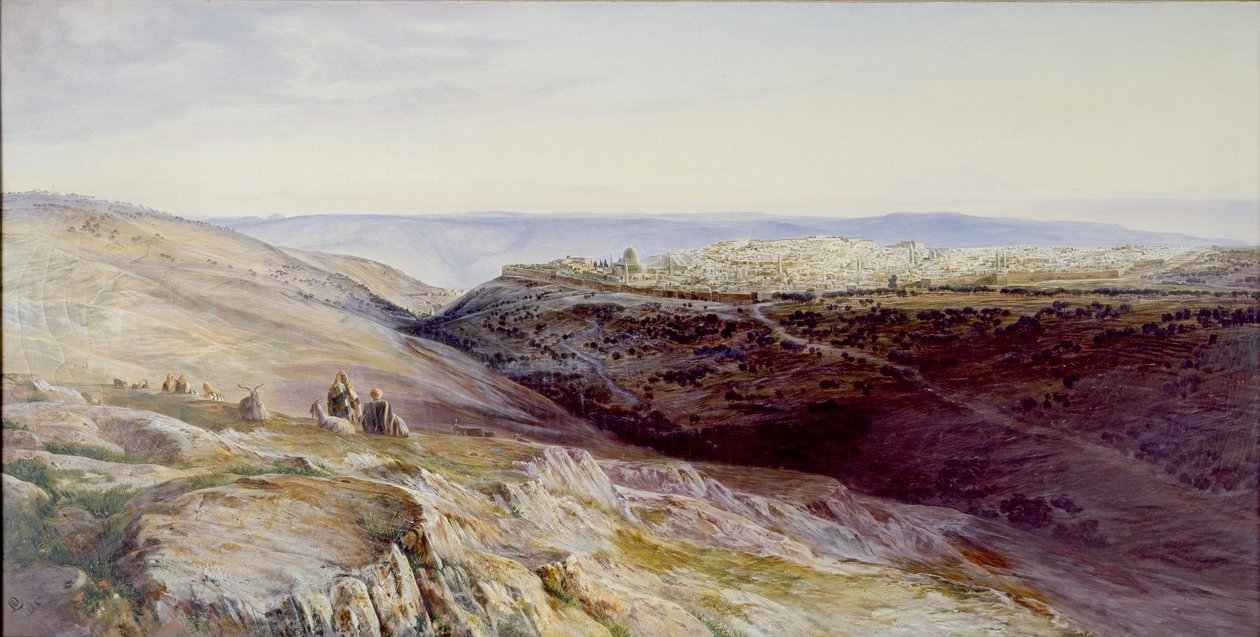 Jerozolima, 1865 r autorstwa Edward Lear