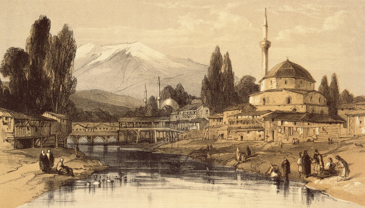 Monastir, z Journals of a Landscape Painter w Albanii i Grecji, opublikowany 1851 autorstwa Edward Lear