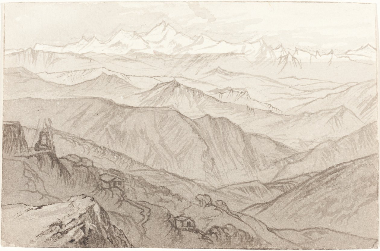 Góra Kinchinjunga (wszystkie targi) autorstwa Edward Lear