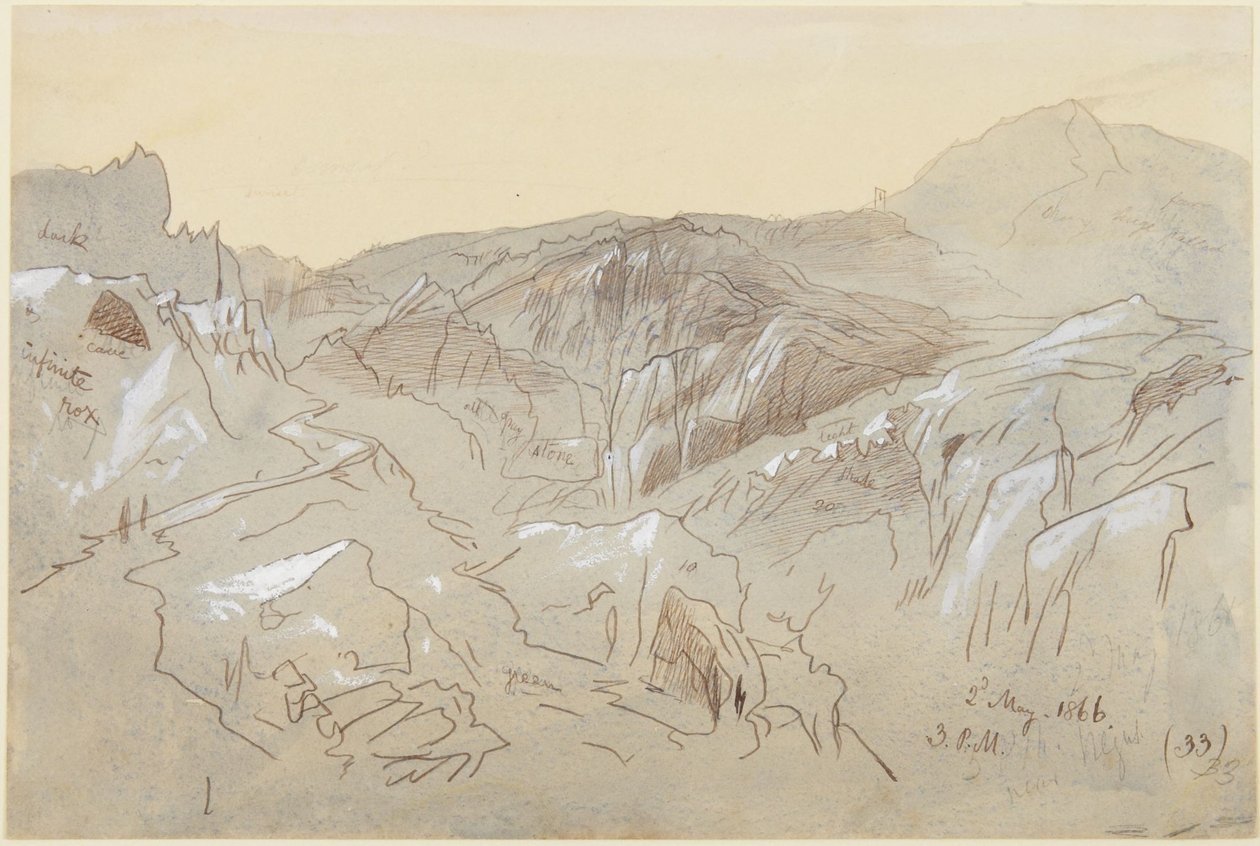 Góry w Dalmacji autorstwa Edward Lear