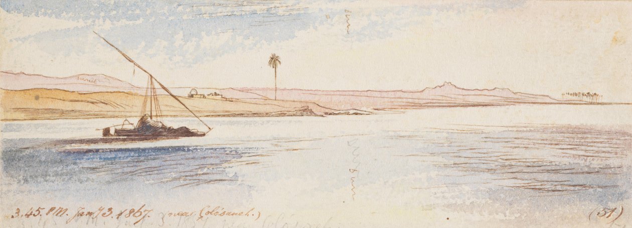 W pobliżu Colosaneh; godz. 15:45, 3 stycznia 1867 r. (51) autorstwa Edward Lear