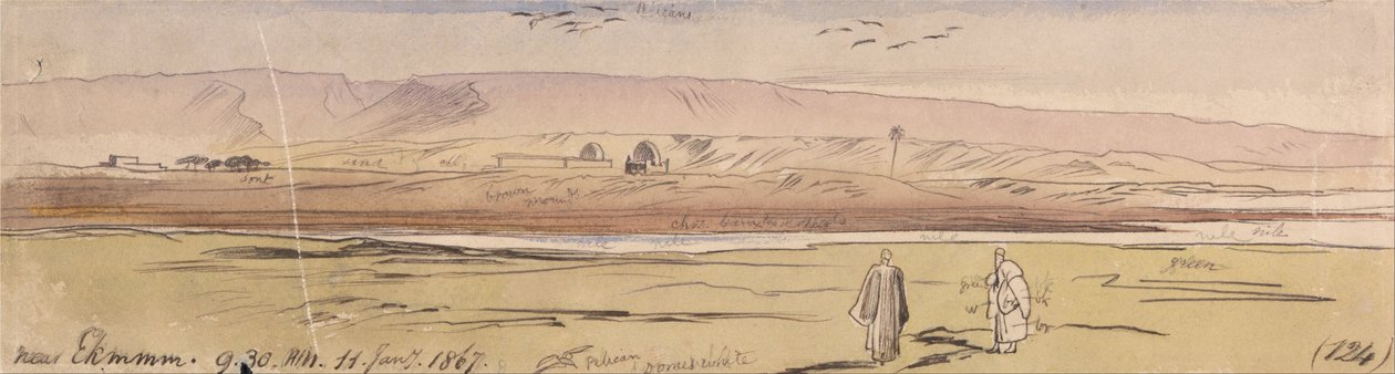 W pobliżu Ekhmim autorstwa Edward Lear