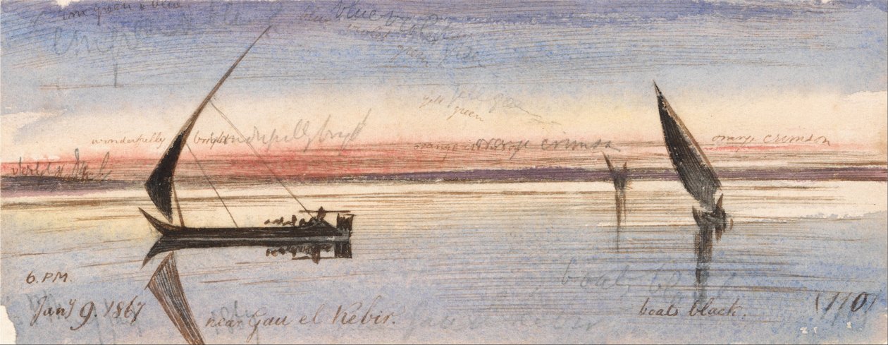 W pobliżu Gau el Kebir autorstwa Edward Lear