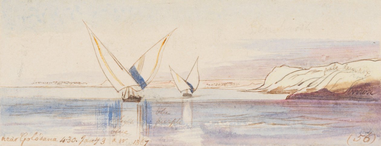 W pobliżu Golosany [sic]; godz. 16:30, 3 stycznia 1867 r. (56) autorstwa Edward Lear