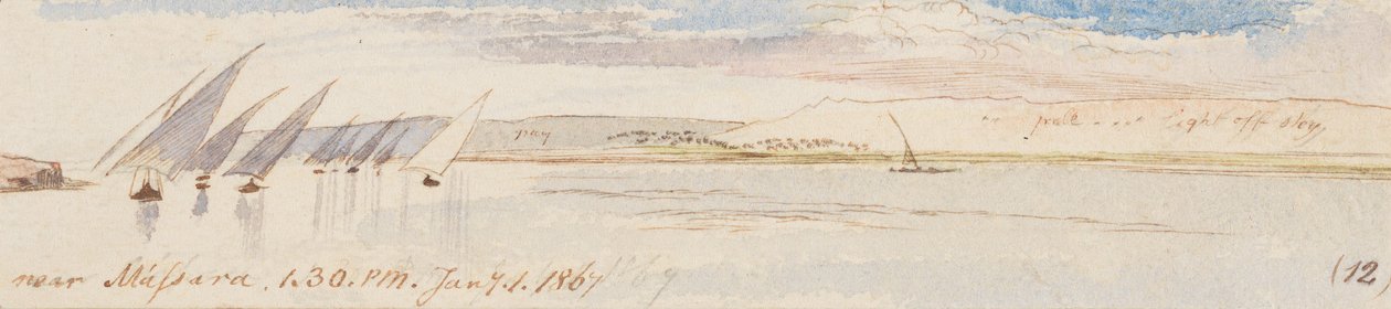 W pobliżu Massary; godz. 13:30, 1 stycznia 1867 r. (12) autorstwa Edward Lear