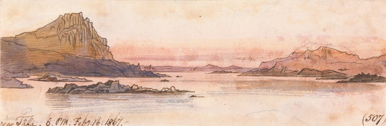 W pobliżu Tafa, 18:00, 16 lutego 1867 r. (507) autorstwa Edward Lear