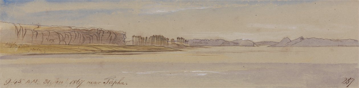 W pobliżu Tapha, 9:45 rano, 31 stycznia 1867 r. (287) autorstwa Edward Lear