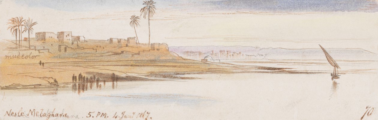 Nesle Melaghara; godz. 17:00, 4 stycznia 1867 r. (70) autorstwa Edward Lear