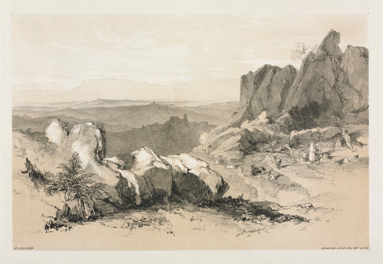 Olevano autorstwa Edward Lear