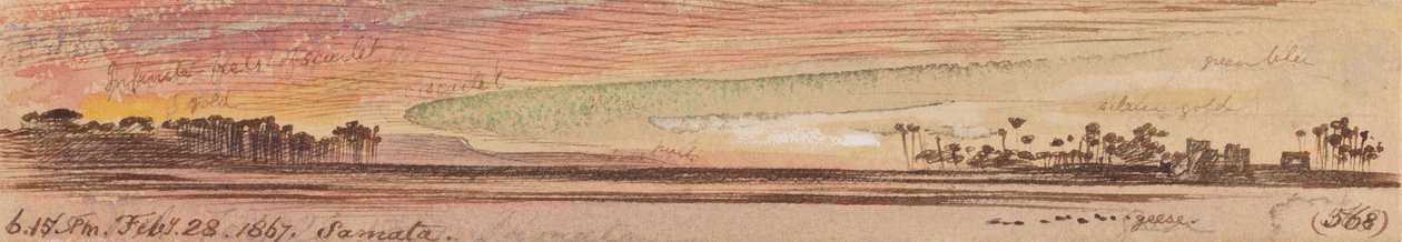 Samata; godz. 18:15, 28 lutego 1867 r. (568) autorstwa Edward Lear